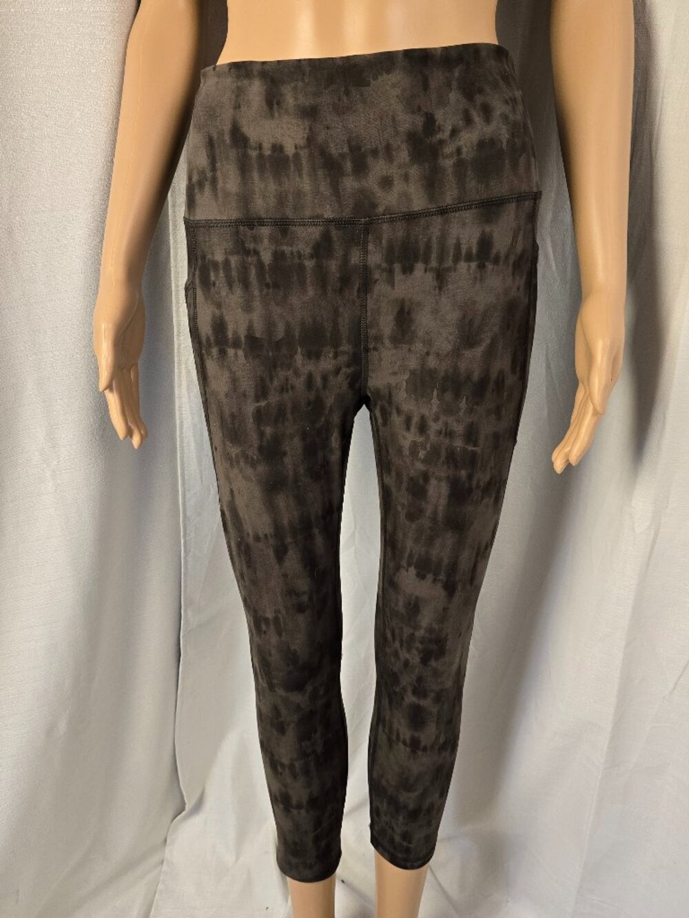 RBX Mottled Black & Tan Athletic Pant with Side Pockets Size Medium